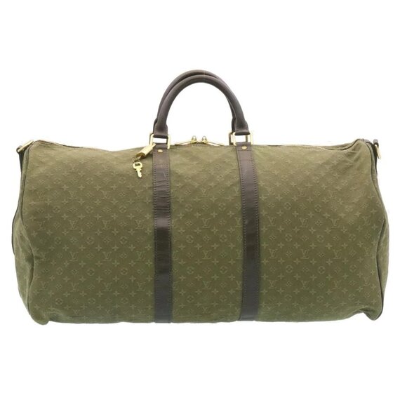 LOUIS VUITTON Monogram Mini Keepall Bandouliere55 Boston Bag Khaki Auth - Picture 3 of 15